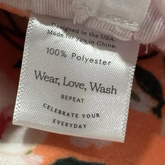 SweetHoney Floral Peony Blanket Towel Soft Plush Nap Blanket 29x52 Orange Pink - Picture 5 of 6